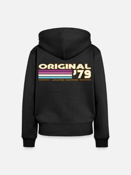 1979 - Frauen Premium Bio Zip Hoodie - Schwarz