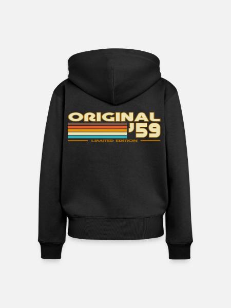 1959 - Frauen Premium Bio Zip Hoodie - Schwarz