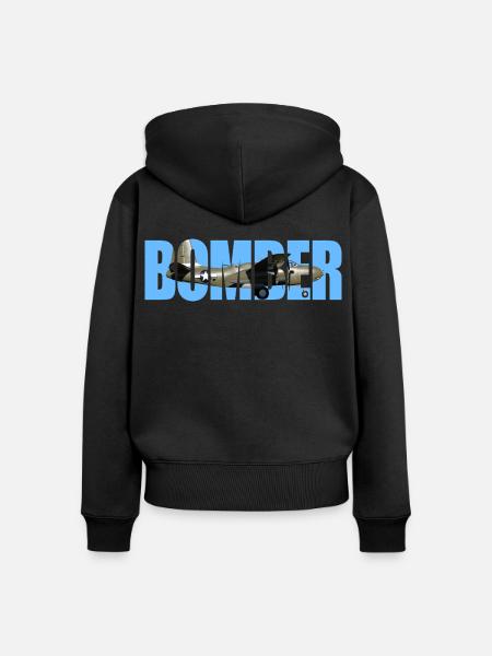 Bomber A-20 Havoc - Frauen Premium Bio Zip Hoodie - Schwarz