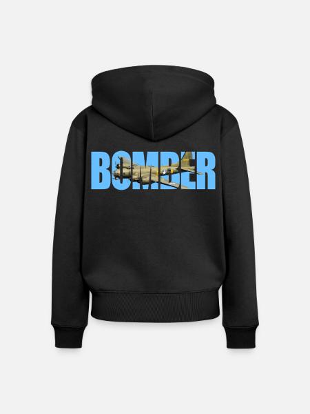 Bomber B-17 Flying Fortress - Frauen Premium Bio Zip Hoodie - Schwarz