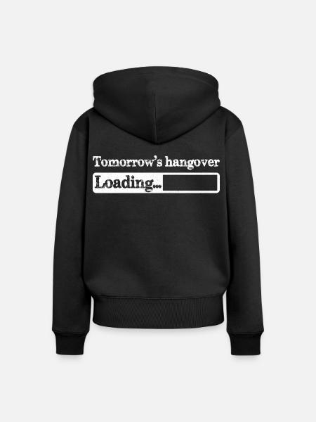 Der Kater-Loading von morgen - Frauen Premium Bio Zip Hoodie - Schwarz