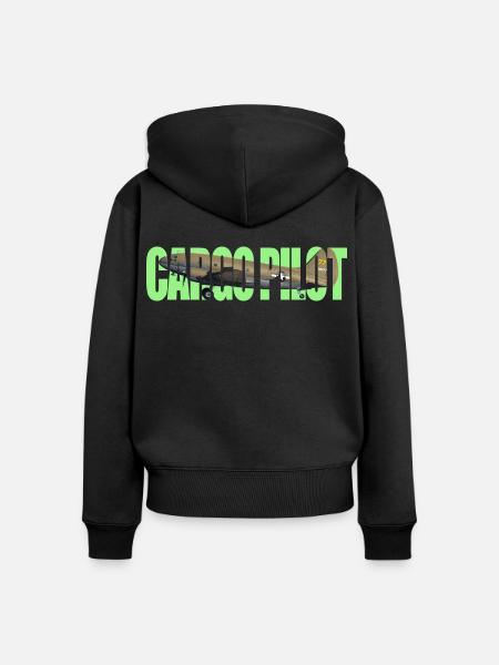 Cargo pilot C-46 - Frauen Premium Bio Zip Hoodie - Schwarz
