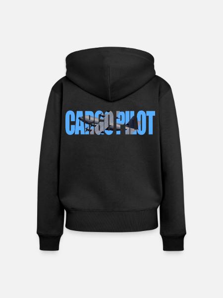 Cargo Pilot C-130 - Frauen Premium Bio Zip Hoodie - Schwarz