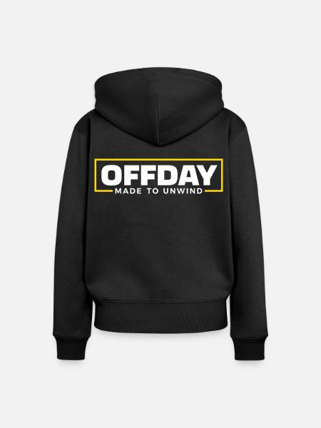 Offday – Made to Unwind - Frauen Premium Bio Zip Hoodie - Schwarz