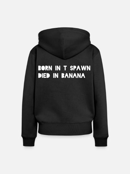 CS2_Born_in_T_Spawn - Frauen Premium Bio Zip Hoodie - Schwarz