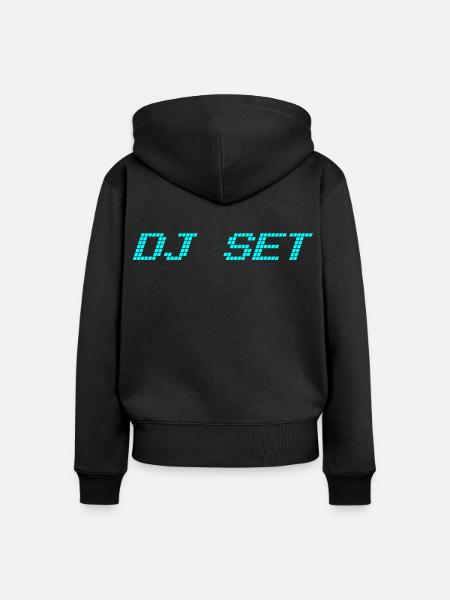 DJ SET - Frauen Premium Bio Zip Hoodie - Schwarz