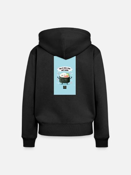 Tasty Threads Sushi - Frauen Premium Bio Zip Hoodie - Schwarz