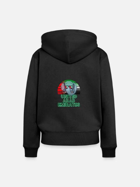 Vereinigte Arabische Emirate - Frauen Premium Bio Zip Hoodie - Schwarz