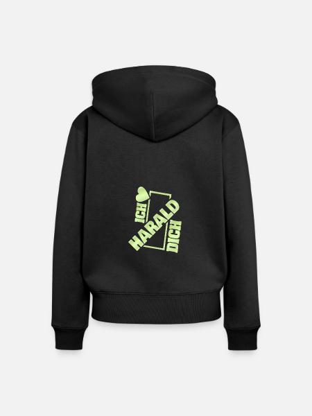 Couple Harald - Frauen Premium Bio Zip Hoodie - Schwarz