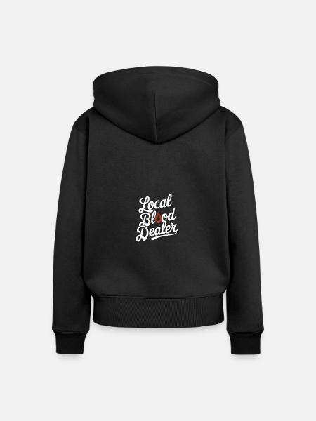 Blut- Und Plasmaspende - Frauen Premium Bio Zip Hoodie - Schwarz