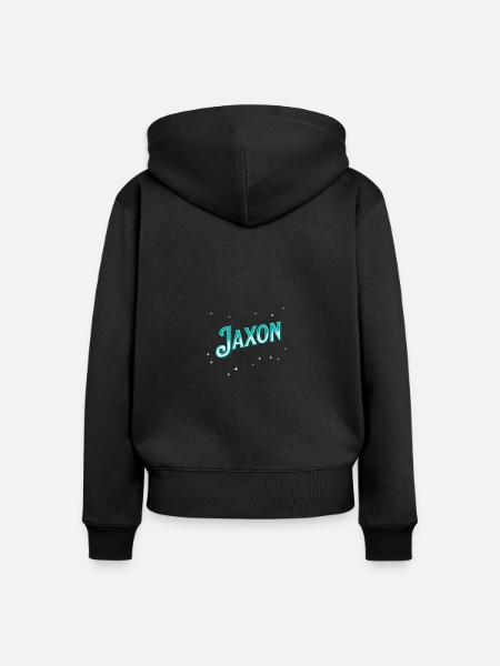 Jaxon Namen personalisiert - Frauen Premium Bio Zip Hoodie - Schwarz