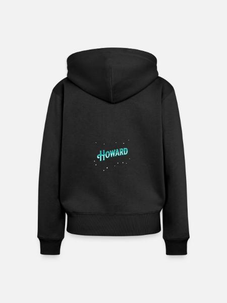 Howard Namen personalisiert - Frauen Premium Bio Zip Hoodie - Schwarz