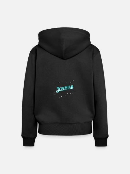 Jeremiah Namen personalisiert - Frauen Premium Bio Zip Hoodie - Schwarz