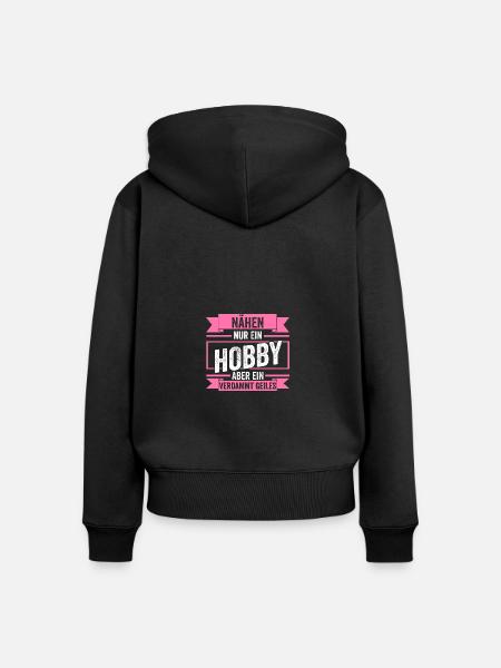 Schneidern Nähen - Frauen Premium Bio Zip Hoodie - Schwarz