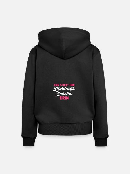 Enkelin - Frauen Premium Bio Zip Hoodie - Schwarz