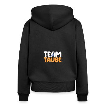 Taubenzüchter Brieftaube Tauben - Frauen Premium Bio Zip Hoodie - Schwarz - Hinten - Julia (174cm)