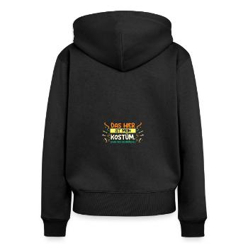 Carnaval de Jecken Carnaval - Sweat à capuche zippé Premium bio Femme - noir - Dos - Julia (174cm)