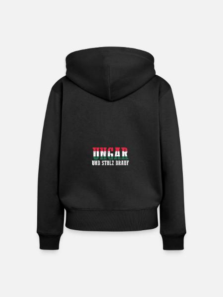 Ungar Ungarisch Ungarn - Frauen Premium Bio Zip Hoodie - Schwarz