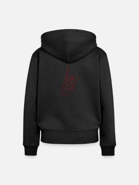 Voodoo-Puppe - Frauen Premium Bio Zip Hoodie - Schwarz