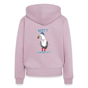Watt hiking? Seagull Captain Sea - Women's Premium Organic Zip Hoodie - dusky pink - Back - Julia (174cm)