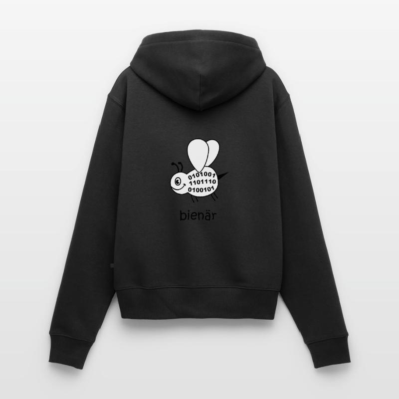 binary, binary system, bee, bienary, binary Women's Premium Organic Zip Hoodie