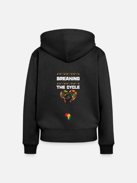 Breaking the Cycle - Frauen Premium Bio Zip Hoodie - Schwarz