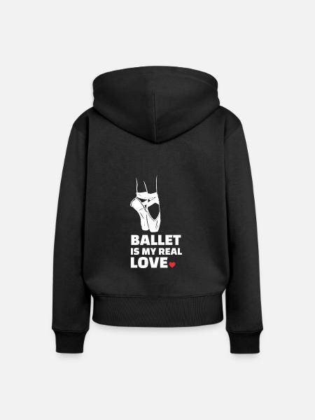 Ballett Liebe - Frauen Premium Bio Zip Hoodie - Schwarz