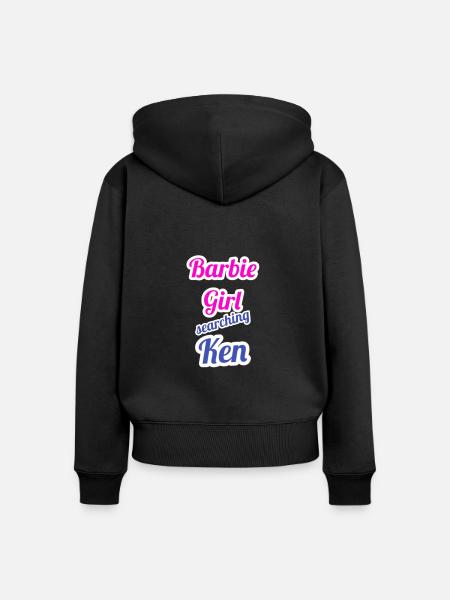 Looking for1 - Frauen Premium Bio Zip Hoodie - Schwarz