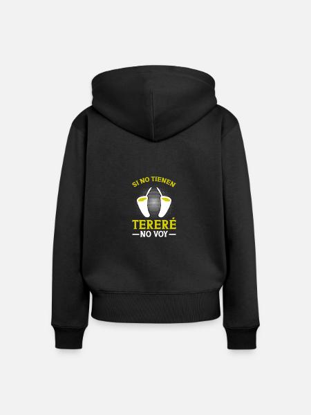Paraguayan Guarani Terere - Frauen Premium Bio Zip Hoodie - Schwarz
