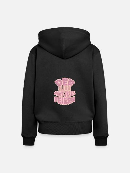 Feiern Ilian - Frauen Premium Bio Zip Hoodie - Schwarz