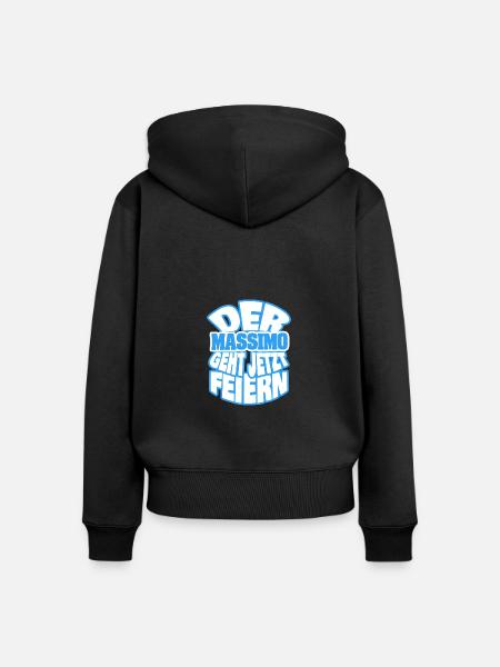 Der für feiern geht massimo - Frauen Premium Bio Zip Hoodie - Schwarz