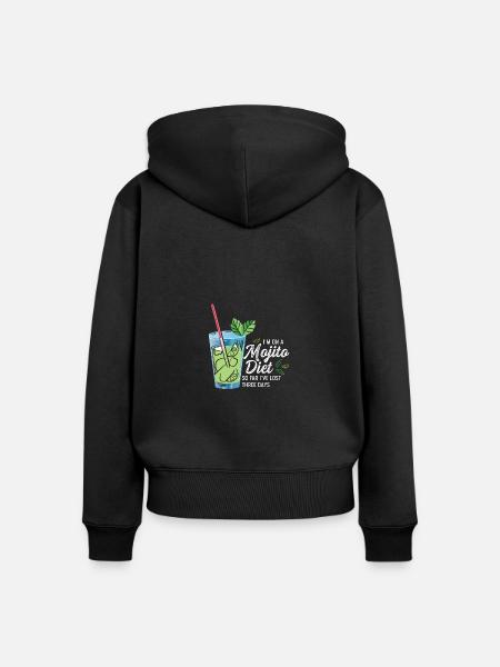 Mojito -Diät Starker Trinker Geschenk - Frauen Premium Bio Zip Hoodie - Schwarz