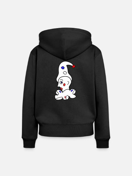 Harlekin 2 - Frauen Premium Bio Zip Hoodie - Schwarz