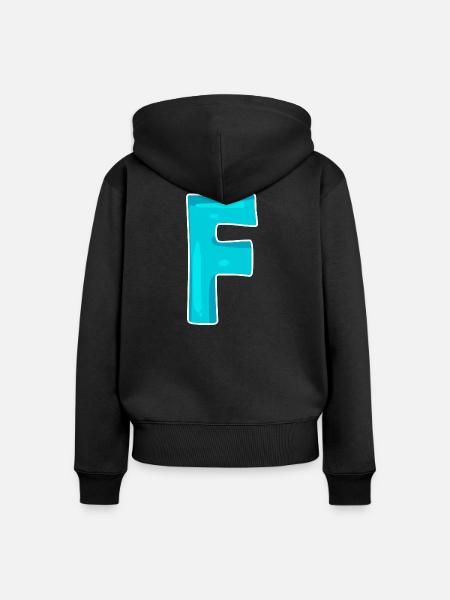 Name Buchstabe F - Frauen Premium Bio Zip Hoodie - Schwarz