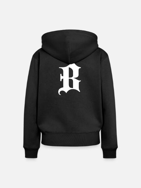 Gotische Monogramm B - Frauen Premium Bio Zip Hoodie - Schwarz