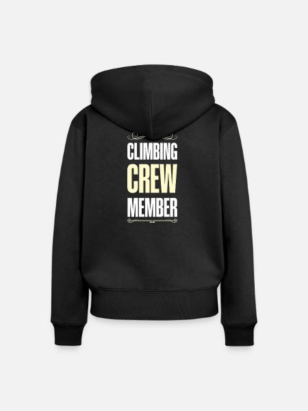 Climbing Crew - Frauen Premium Bio Zip Hoodie - Schwarz
