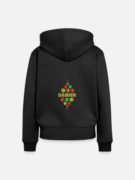 Erstklässler Damien - Frauen Premium Bio Zip Hoodie - Schwarz