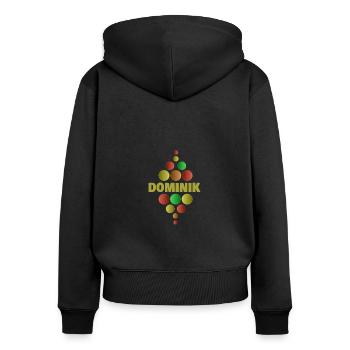 Dominik as a first grader - Women's Premium Organic Zip Hoodie - black - Back - Julia (174cm)