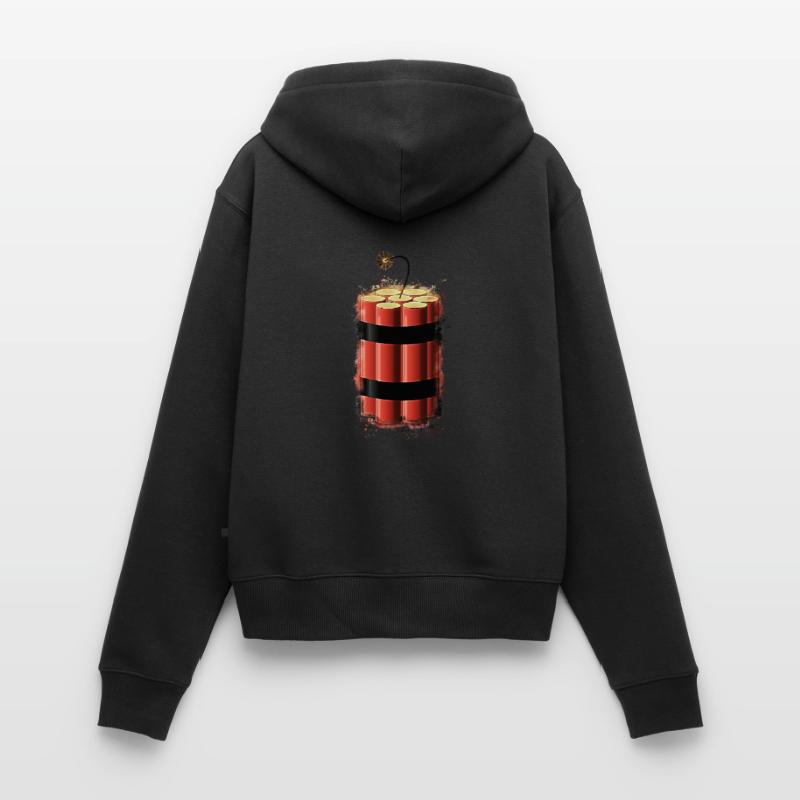 Bombe Dynamit hell glühend Frauen Premium Bio Zip Hoodie