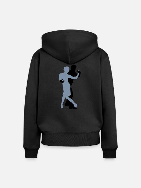 tango1 - Frauen Premium Bio Zip Hoodie - Schwarz