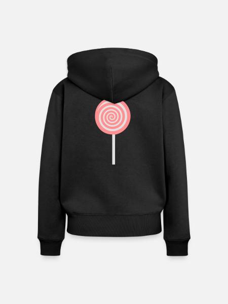 lolli - Frauen Premium Bio Zip Hoodie - Schwarz