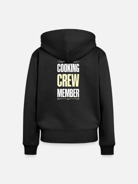 Cooking Crew - Frauen Premium Bio Zip Hoodie - Schwarz