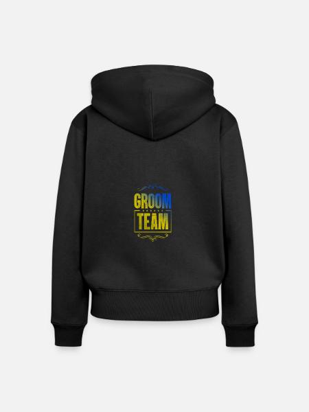 Groom Crew - Frauen Premium Bio Zip Hoodie - Schwarz