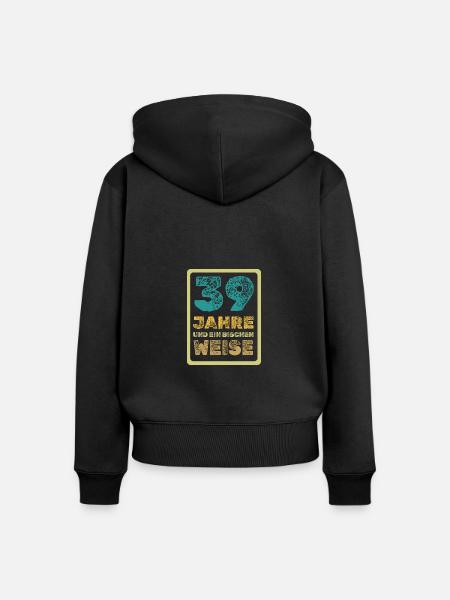 Alter 39 - Frauen Premium Bio Zip Hoodie - Schwarz