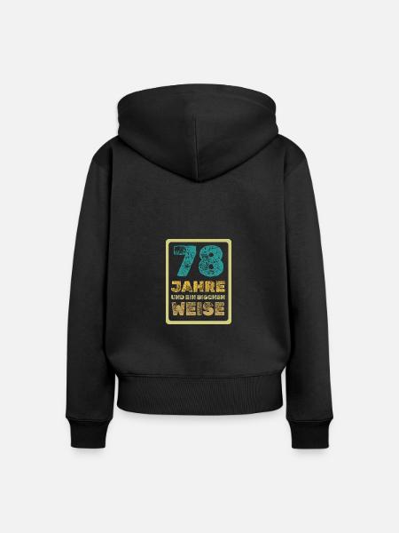 78 - Frauen Premium Bio Zip Hoodie - Schwarz