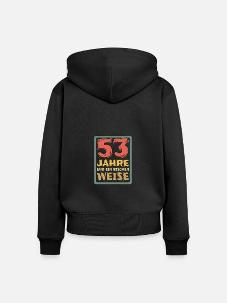 Alter 53 - Frauen Premium Bio Zip Hoodie - Schwarz