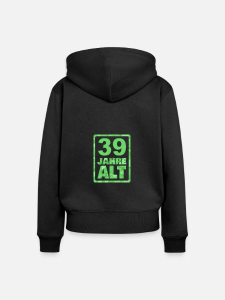 Alter 39 - Frauen Premium Bio Zip Hoodie - Schwarz