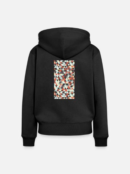 Triangle pattern - Frauen Premium Bio Zip Hoodie - Schwarz