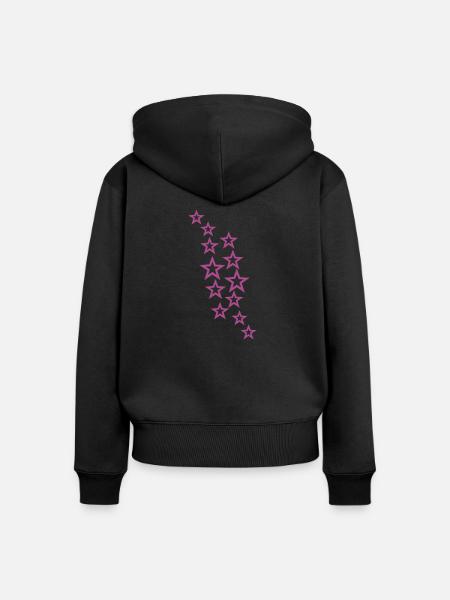 Sterne - Frauen Premium Bio Zip Hoodie - Schwarz