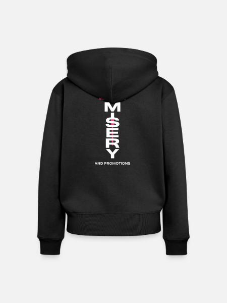 Manifesting Misery Typografie - Frauen Premium Bio Zip Hoodie - Schwarz